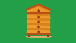 Hive Beehive Bee Stickdatei