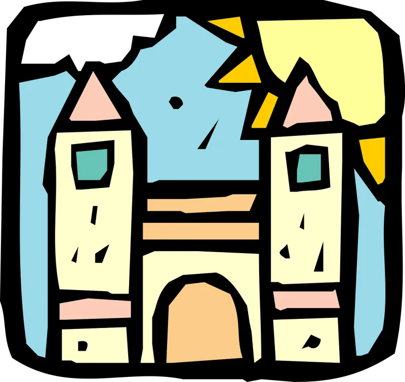 Cloud Sun Castle Stickdatei – Kinder