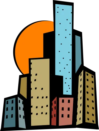 Buildings City Nature Stickdatei