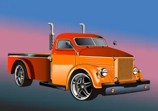 Truck Car Transport Stickdatei