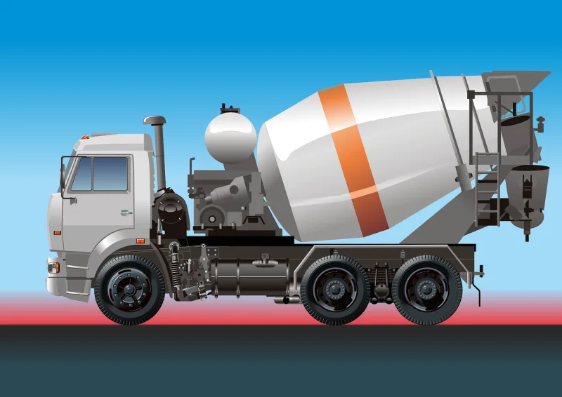 Truck Concrete mixer Concrete Stickdatei – Fahrzeuge
