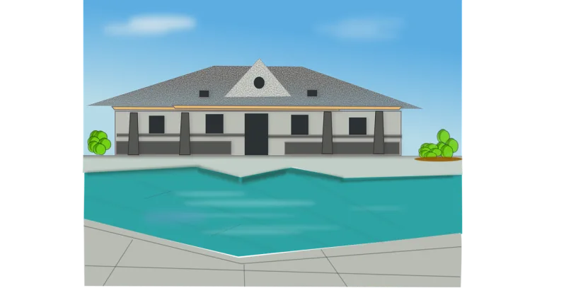 Villa Pool Swimming Stickdatei – Sport