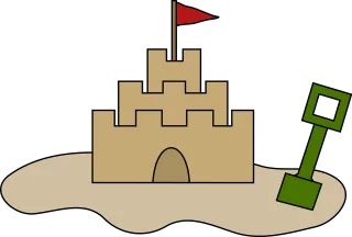Castle Flag Sand Stickdatei