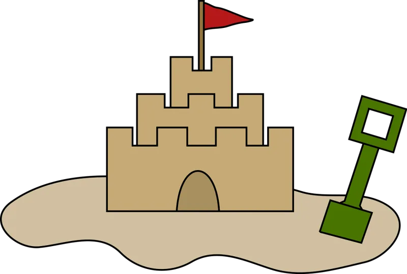 Castle Flag Sand Stickdatei – Kinder