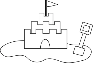 Castle Flag Sand Stickdatei – Kinder