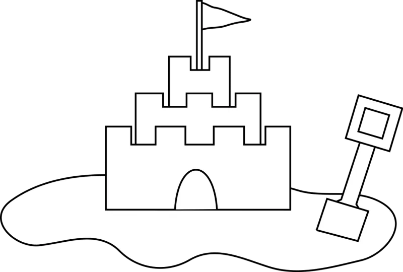 Castle Flag Sand Stickdatei – Kinder