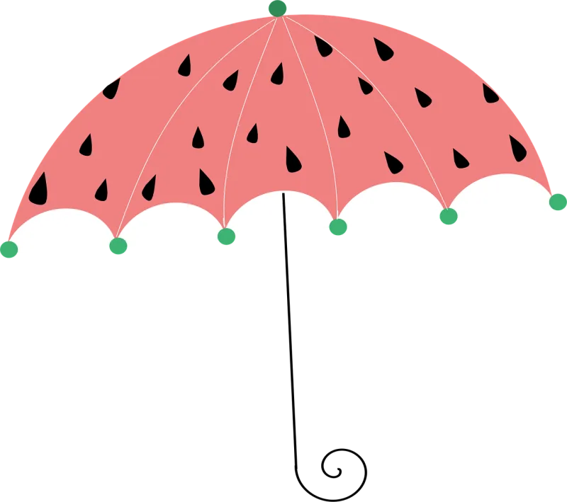 Umbrella Red Weather Stickdatei – Essen & Trinken
