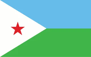 Djibouti Flag Country Stickdatei