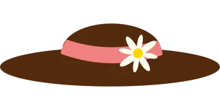 Hat Flower Ribbon Stickdatei