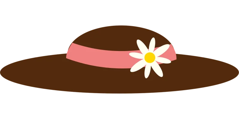 Hat Flower Ribbon Stickdatei – Blumen