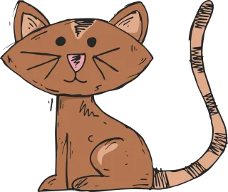 Cat The animal Drawing Stickdatei