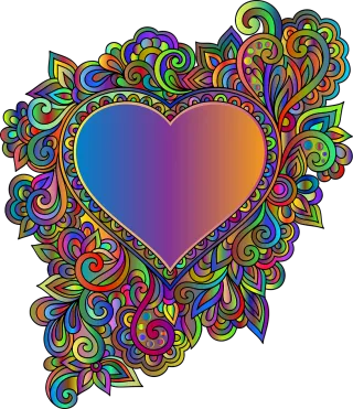 Heart Love Flourish Stickdatei