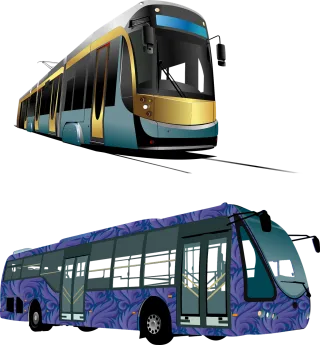 Urban transport Tram Bus Stickdatei