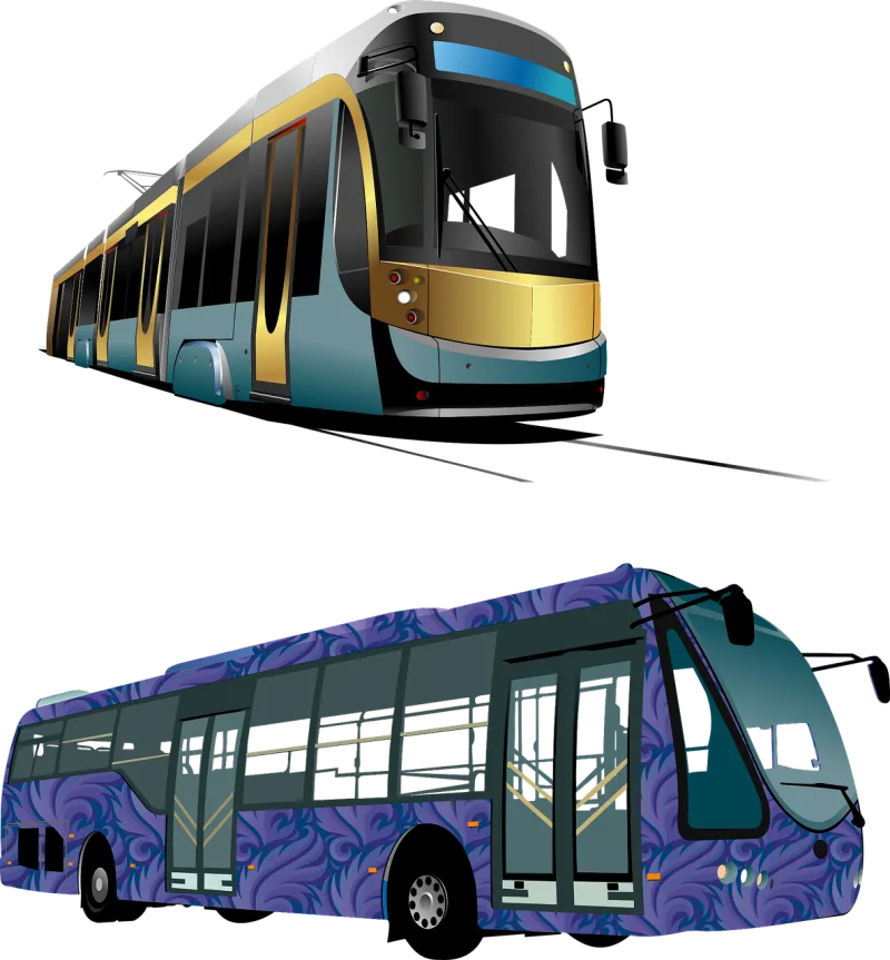 Urban transport Tram Bus Stickdatei – Fahrzeuge