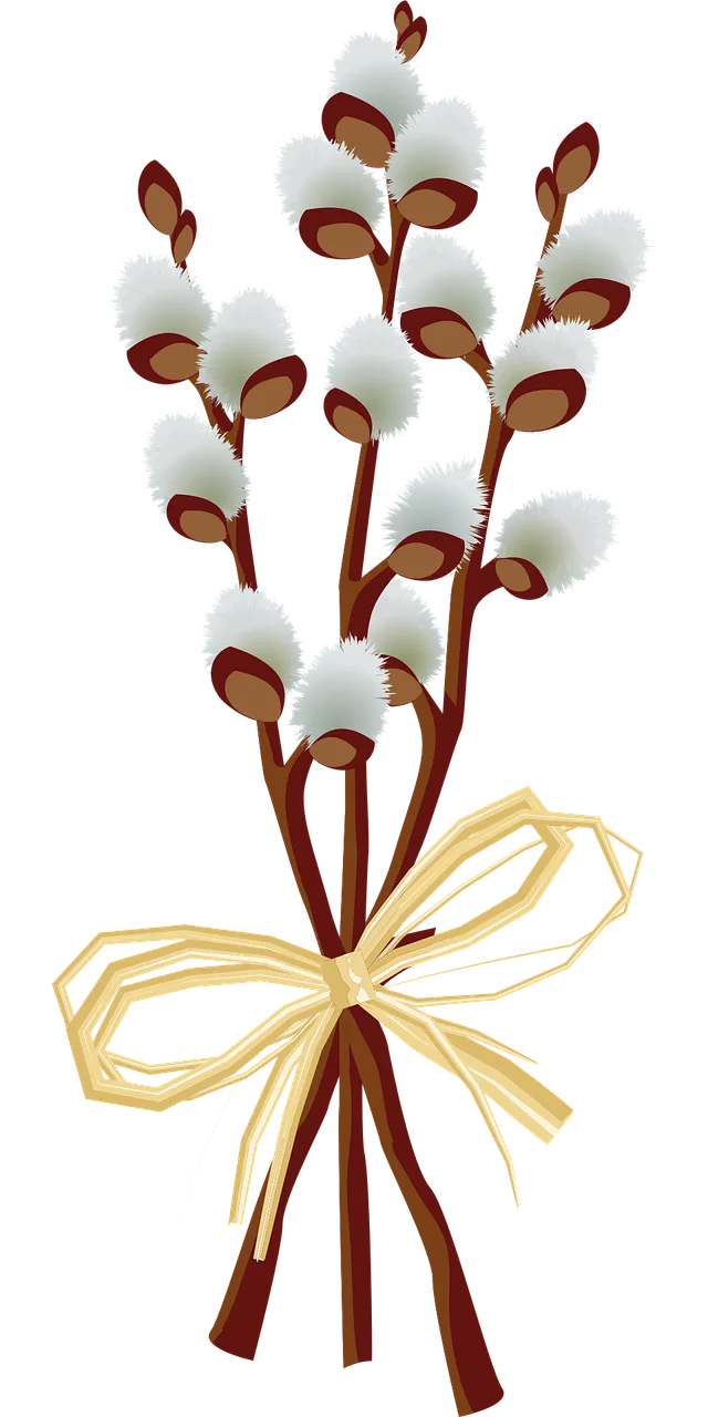 Easter Willow Spring Stickdatei – Blumen
