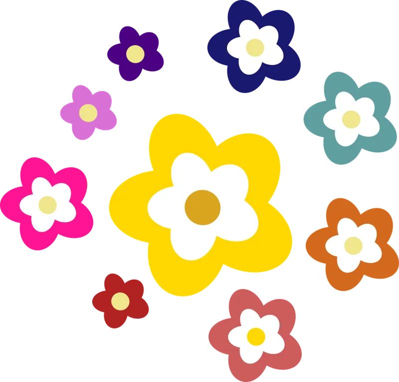 Flowers Daisy Decorative Stickdatei – Blumen