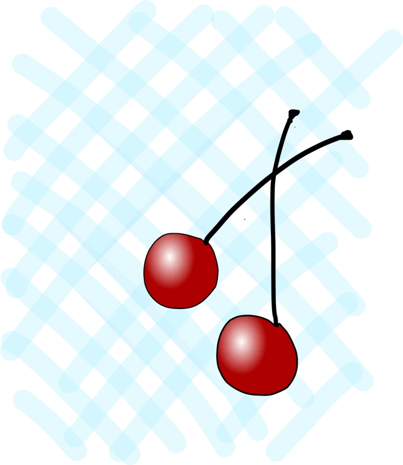 Cherries Red Two Stickdatei – Essen & Trinken