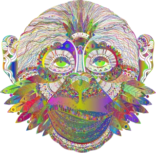 Monkey Animal Abstract Stickdatei – Kinder