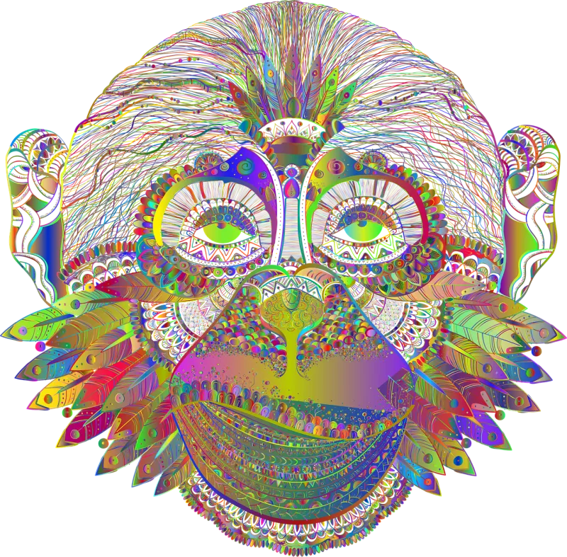 Monkey Animal Abstract Stickdatei – Kinder