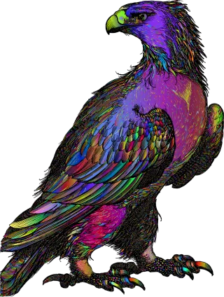 Eagle Bird Line art Stickdatei