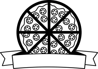 Pizza Logo Pizzeria Stickdatei