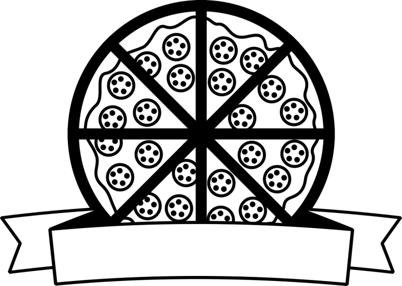 Pizza Logo Pizzeria Stickdatei – Essen & Trinken