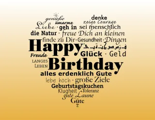 Date of birth Congratulation Happy birthday Stickdatei