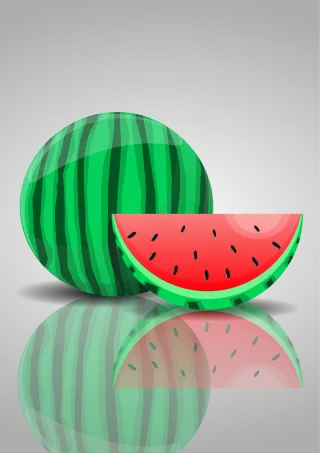 Watermelon Fruit Design Stickdatei