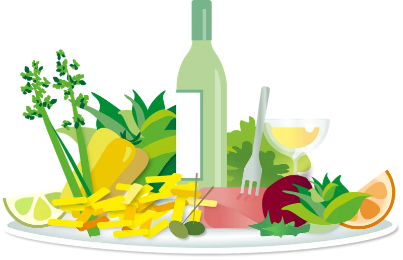 Dish Food Abundance Stickdatei – Essen & Trinken