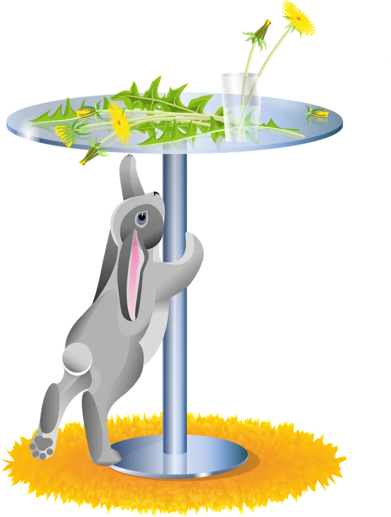 Bunny Hare Animal Stickdatei – Blumen
