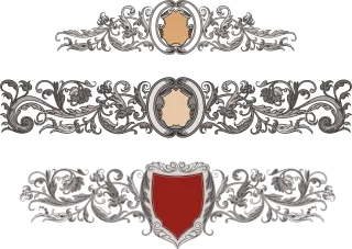 Ornament Heraldry Flower wallpaper Stickdatei