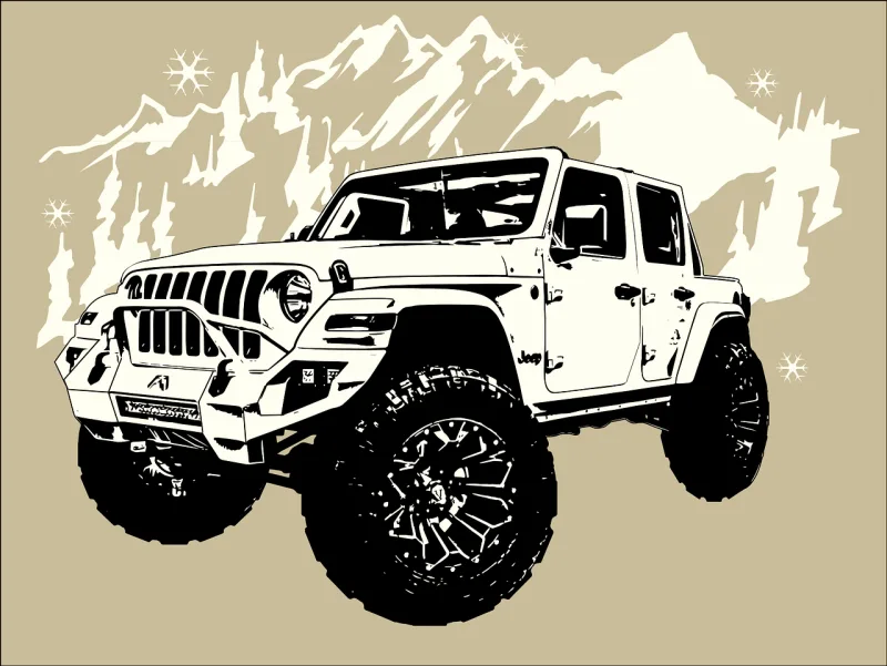 Jeep Truck Vector jeep Stickdatei – Fahrzeuge