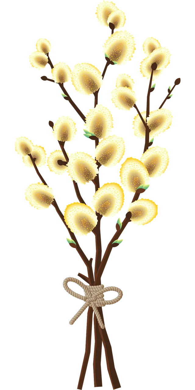 Easter Willow Spring Stickdatei – Blumen