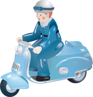 Toys Retro Motorcycle Stickdatei