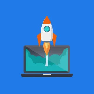 Space Startup Laptop Stickdatei