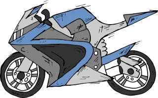 Motorcycle Icon Racer Stickdatei