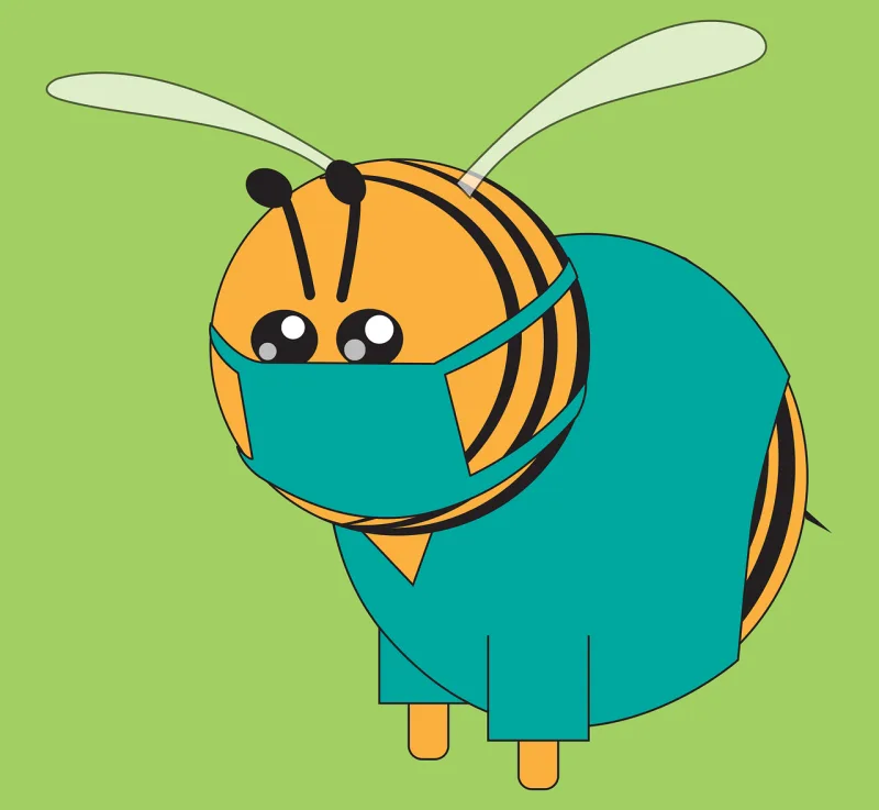 Scrubs Facemask Insect Stickdatei – Tiere