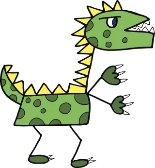Dinosaur T-rex Drawing Stickdatei