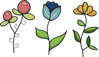Flowers Cartoon Beautiful flowers Stickdatei