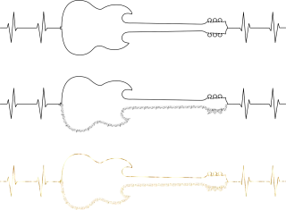 Ekg Guitar Music Stickdatei