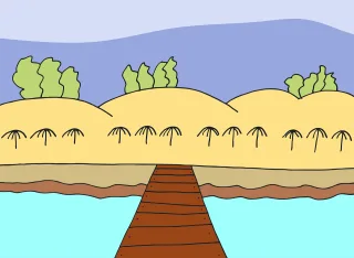 Coast Drawing The sea Stickdatei