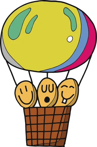 Balloon People The sky Stickdatei