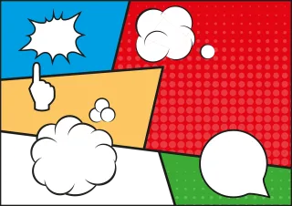 Comic Balloon Think Stickdatei