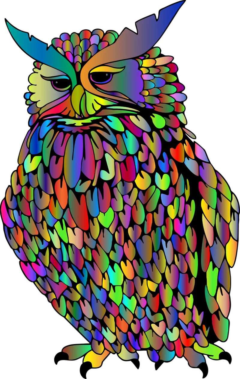 Owl Nature Feathers Stickdatei – Kinder