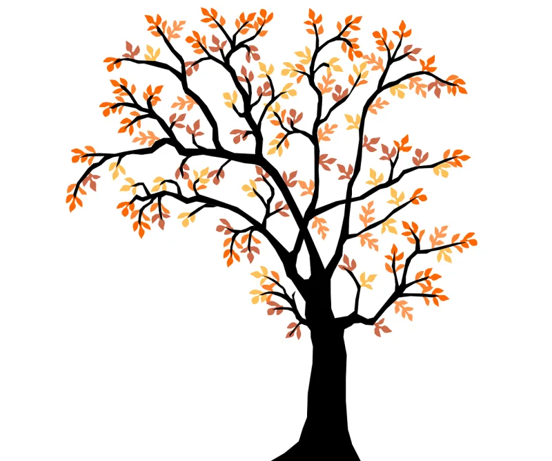 Nature Tree Autumn Stickdatei – Natur