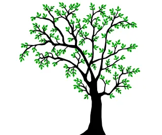 Nature Tree Fourth leaves Stickdatei