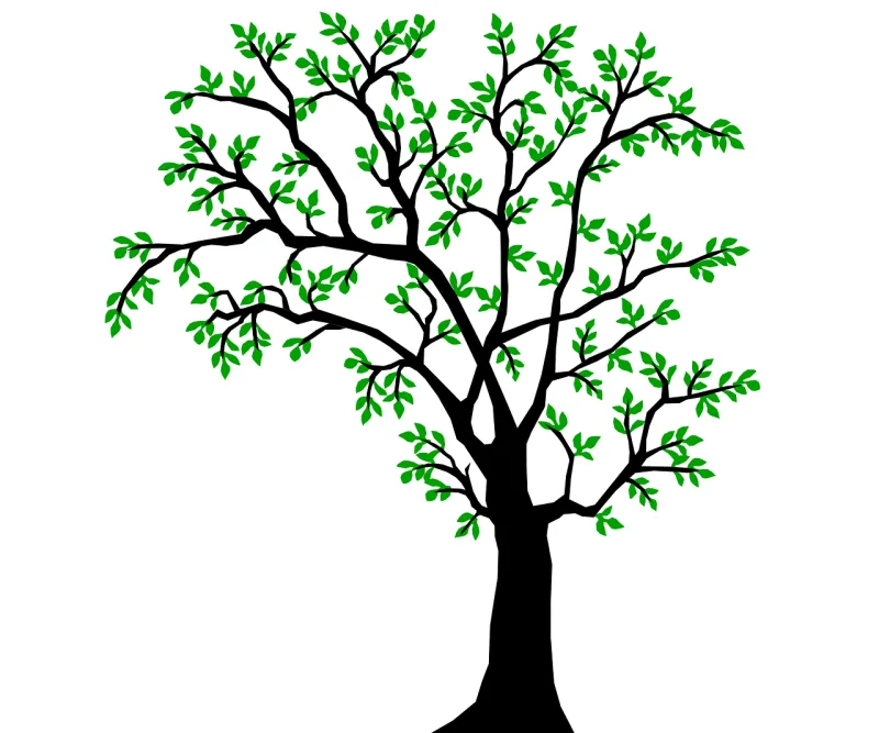 Nature Tree Fourth leaves Stickdatei – Natur