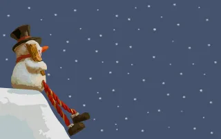 Snowman Nature Roof Stickdatei