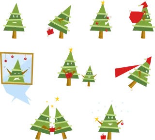 Christmas tree Character Xmas tree Stickdatei – Weihnachten