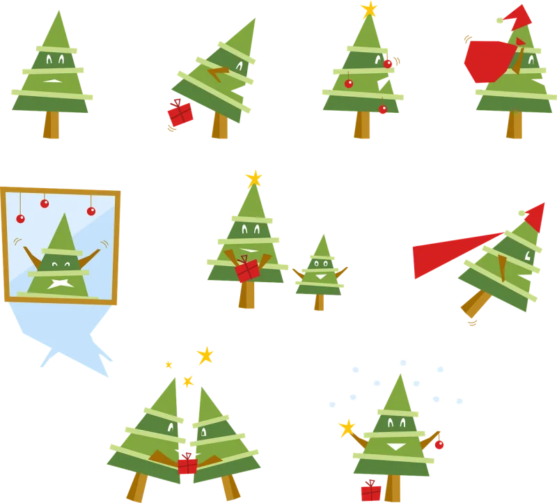 Christmas tree Character Xmas tree Stickdatei – Weihnachten